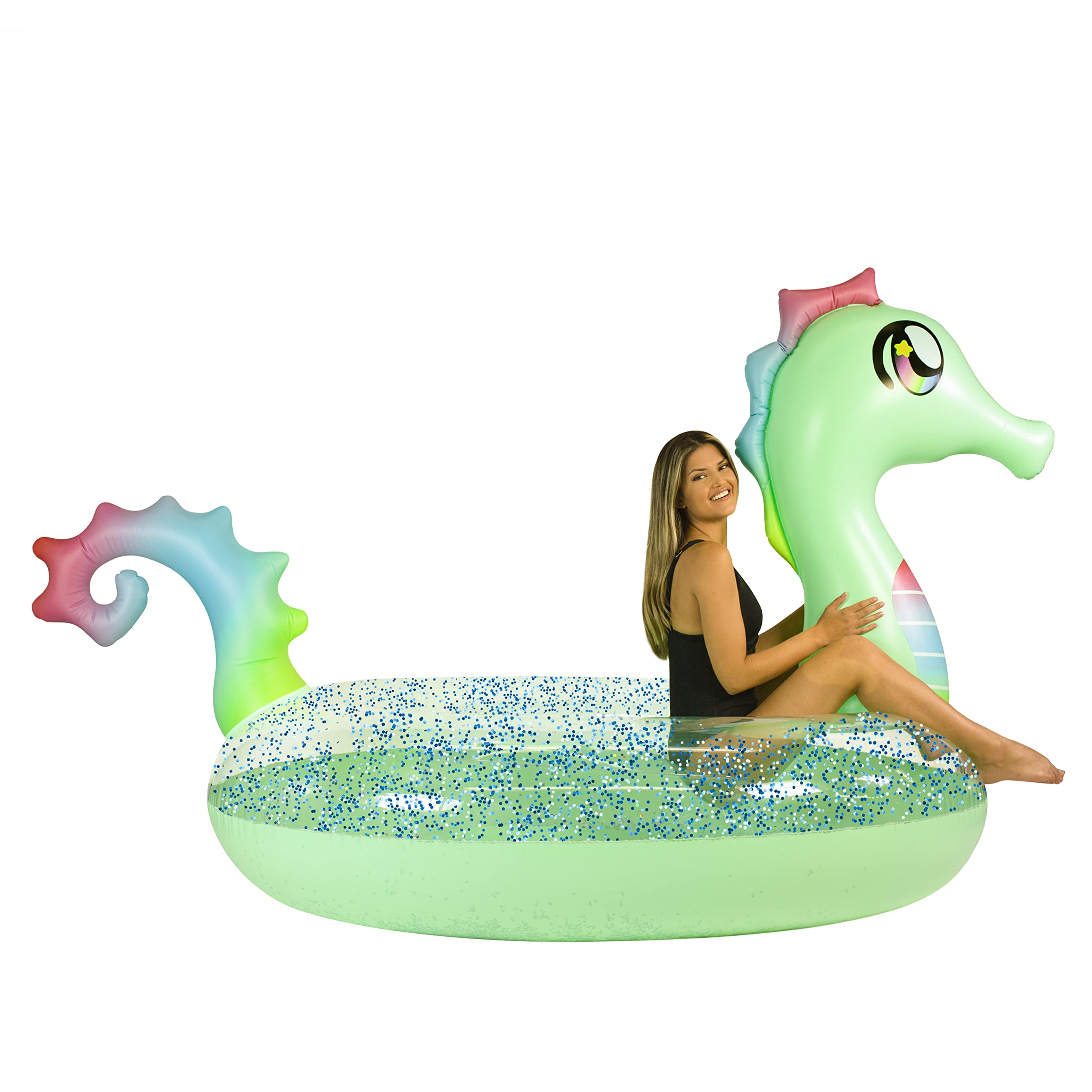 Glitter Seahorse Float - Gigantic 2 to 3 person